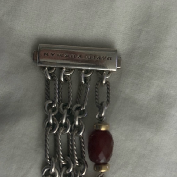 David Yurman Carnelian Bracelet in 18kt Yellow Gold/Sterling Silver - Picture 4 of 4